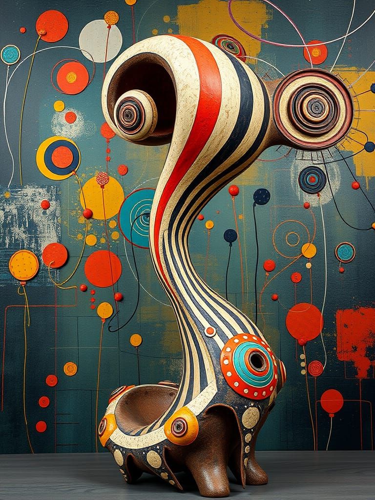 Abstract Clay Sculpture