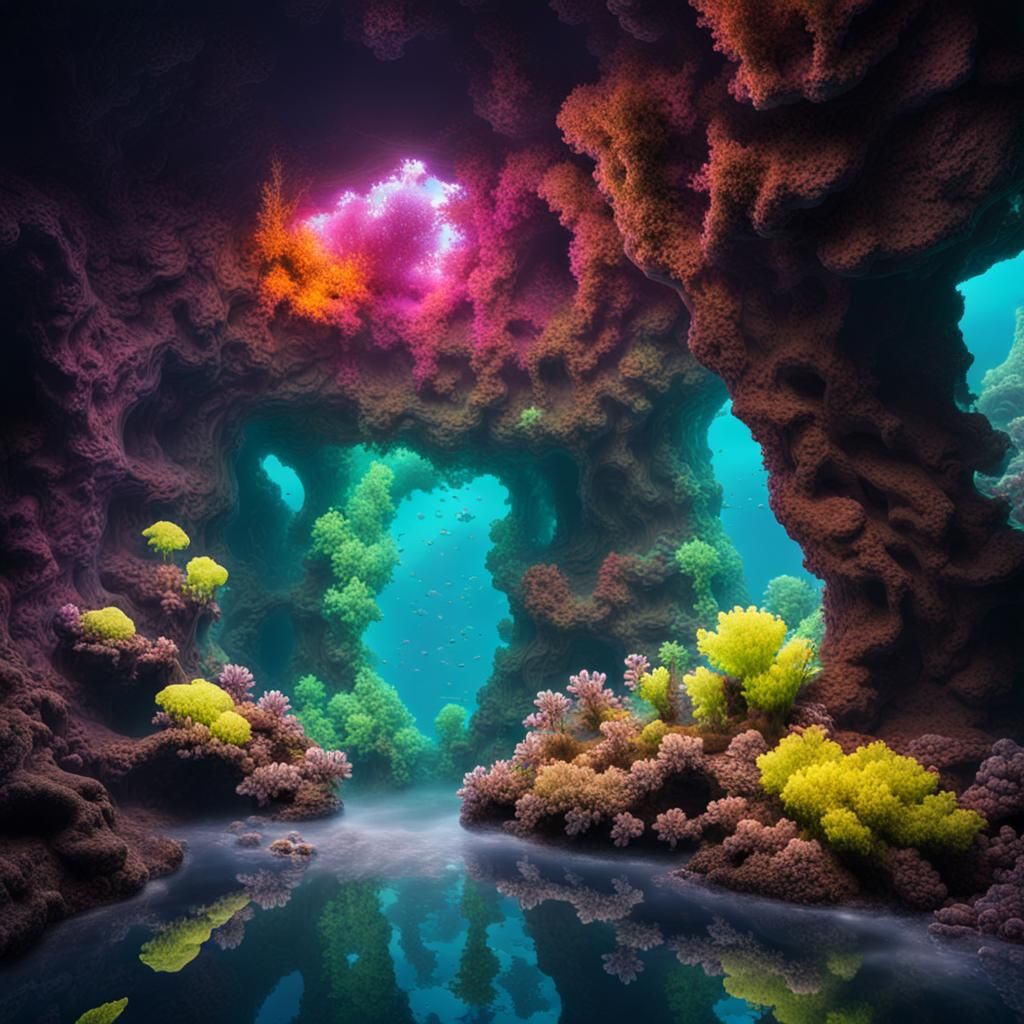 Underwater cave
