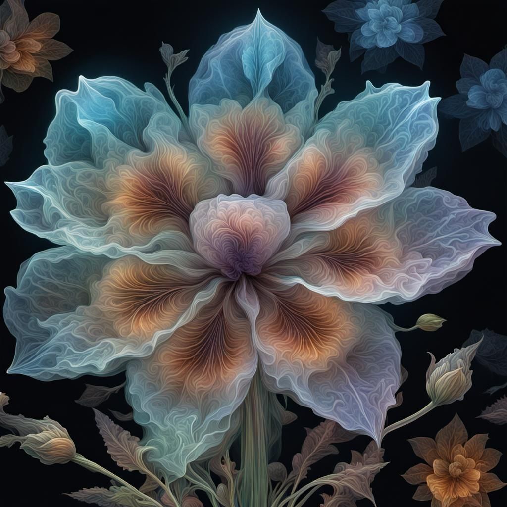 Holographic Flowers Projection in Astral Cosmic Style