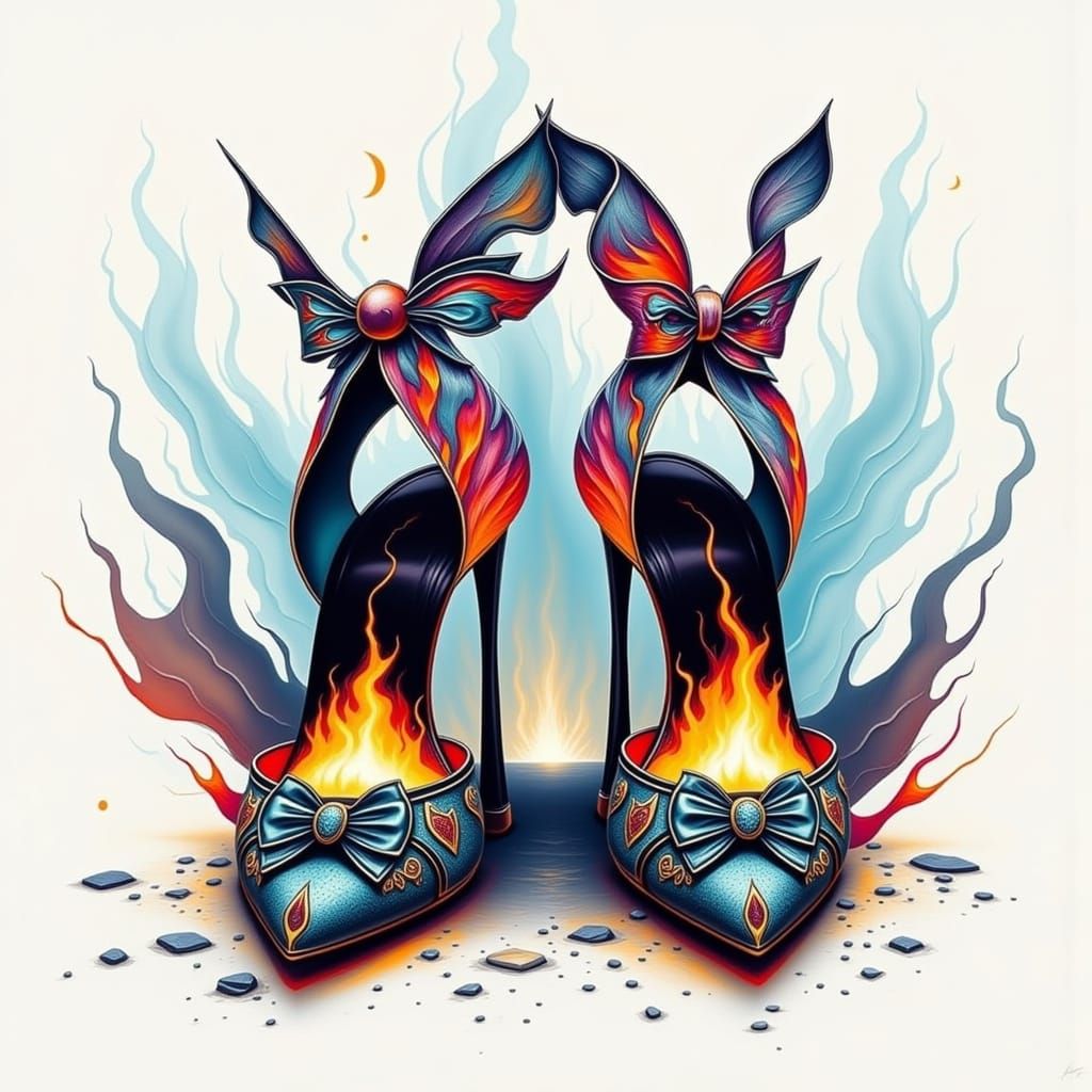 Surreal Cruel Shoes in Heavy Metal Style