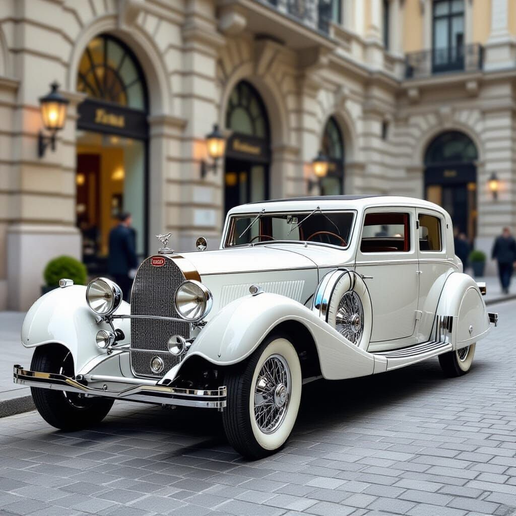 White 1930 Bugatti Sedanca Coupe de Ville