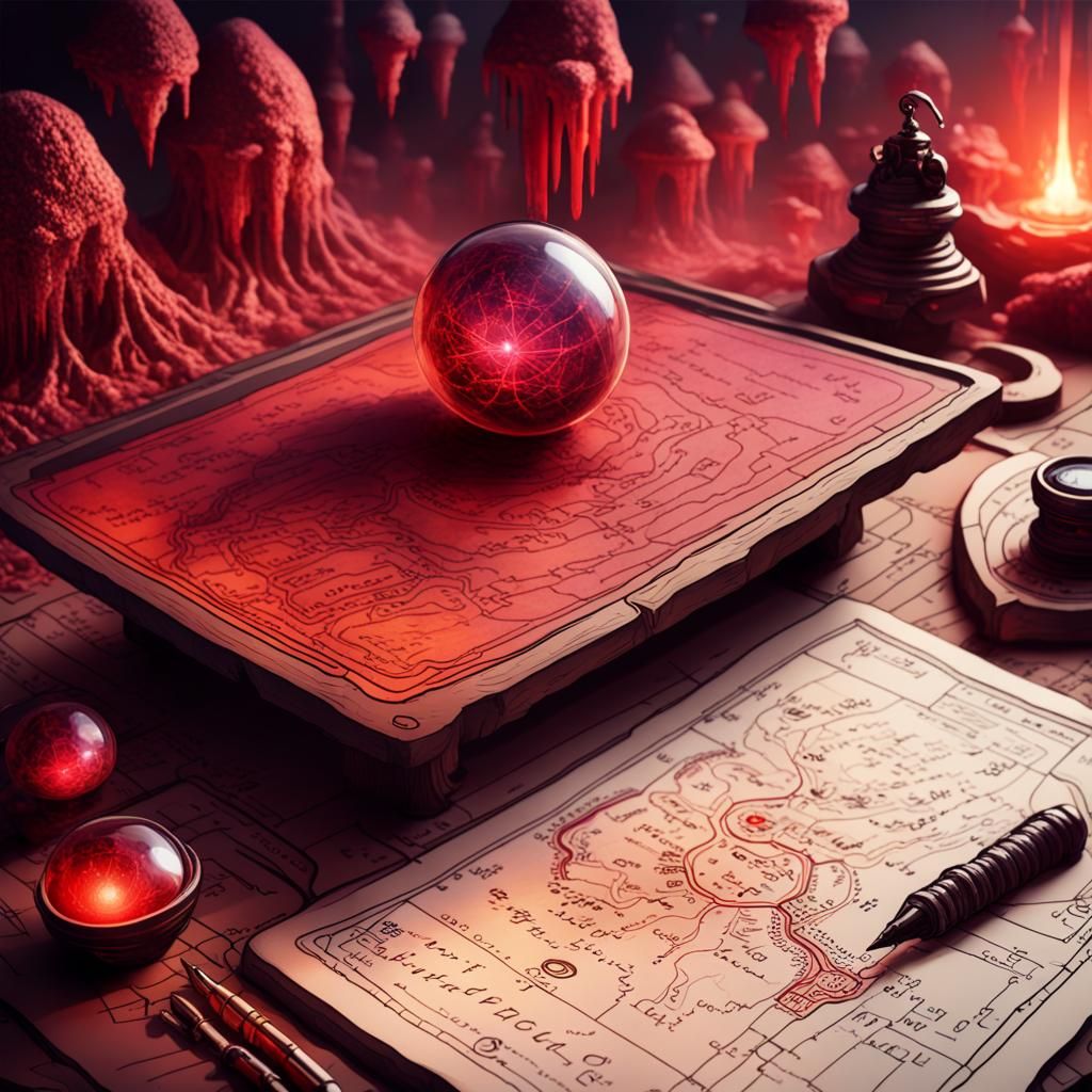 Glowing Tablet Reveals Dark Fantasy Island Map