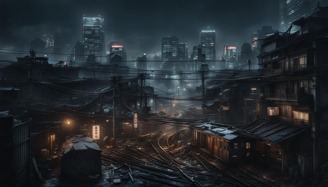 Post-Apocalyptic Tokyo in Hyper-Realistic Style