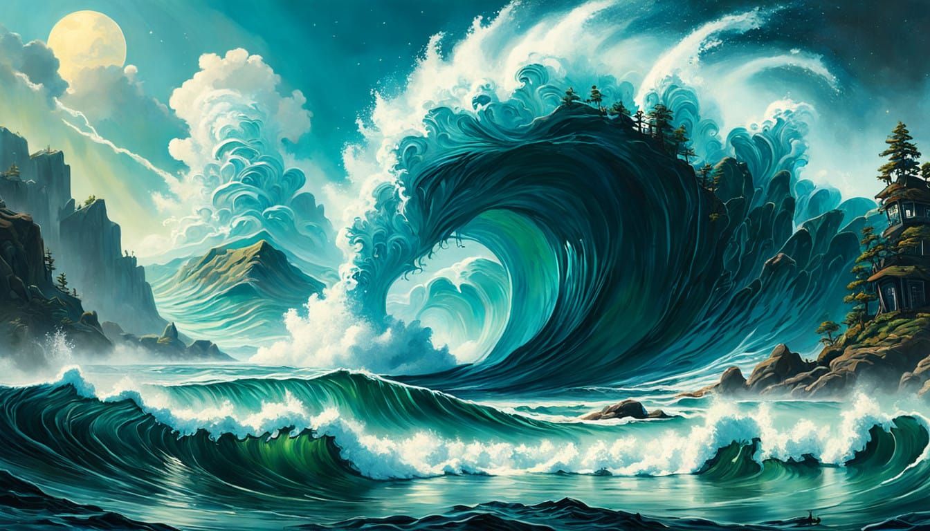 Ethereal Vortex: Water's Essence Unveiled in Dreamlike Post-...