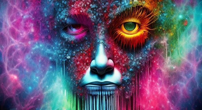 Surreal Horror-Metal Punk Portrait