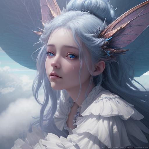 Fairy on a Cloud: Fantasy Concept Art