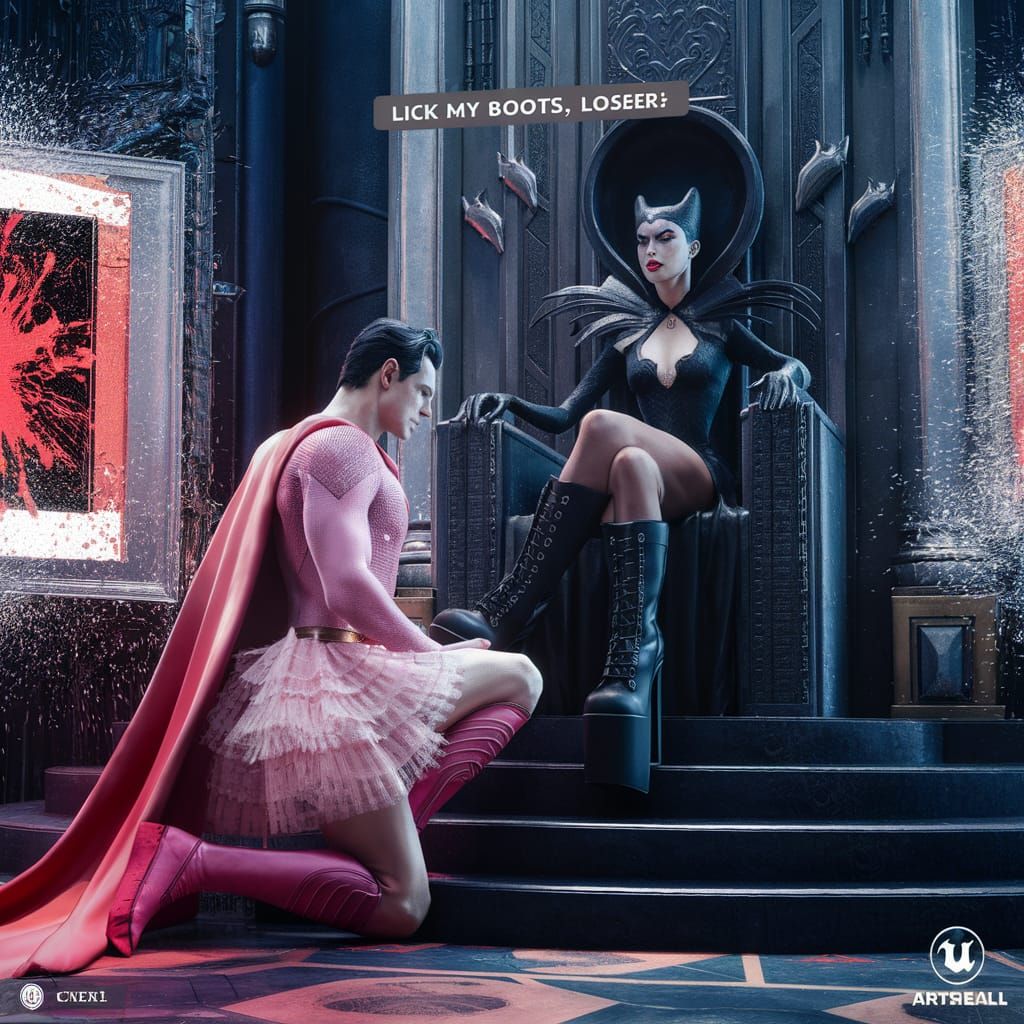 Superman Kneels Before Dark Princess of Wales
