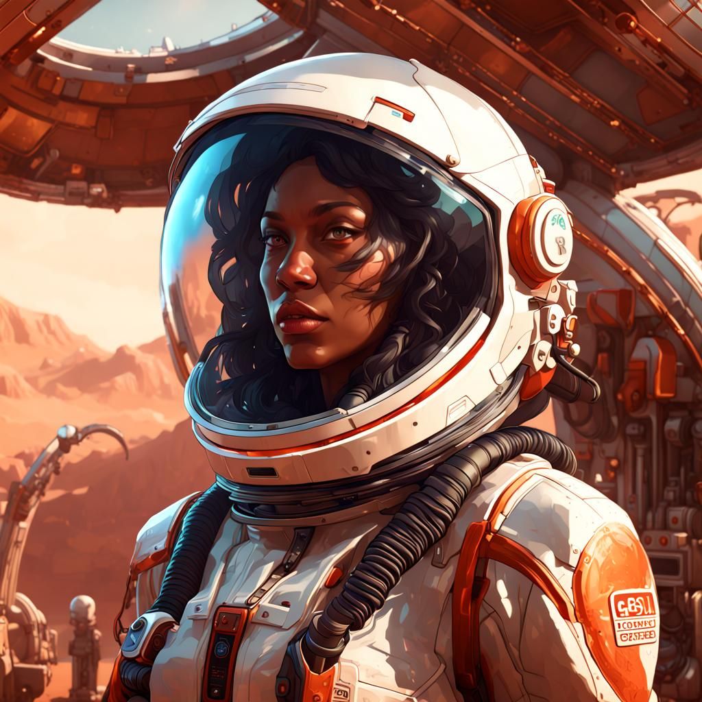 Martian Gas Station: Hyperdetailed Concept Art