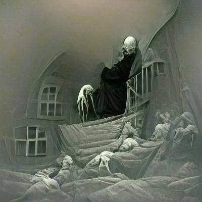 Nosferatu's Retirement Home: A Gothic Horror Scene