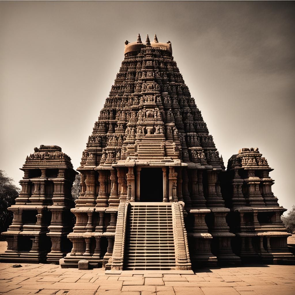 Majestic Chola Dynasty Temple Rendering