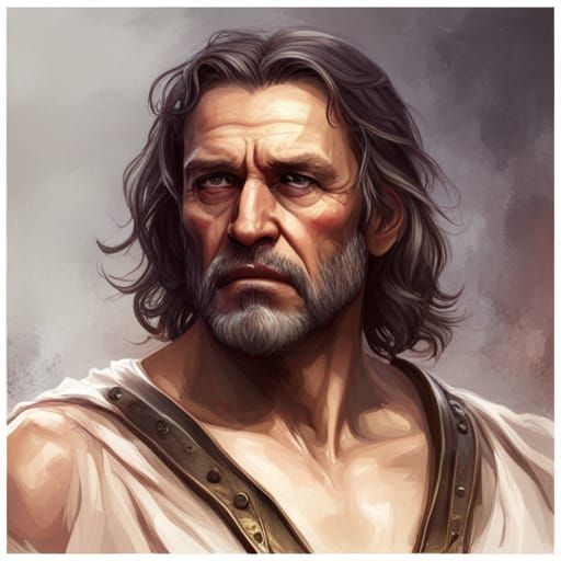 Hyperdetailed Caesar Portrait in Art Nouveau Style