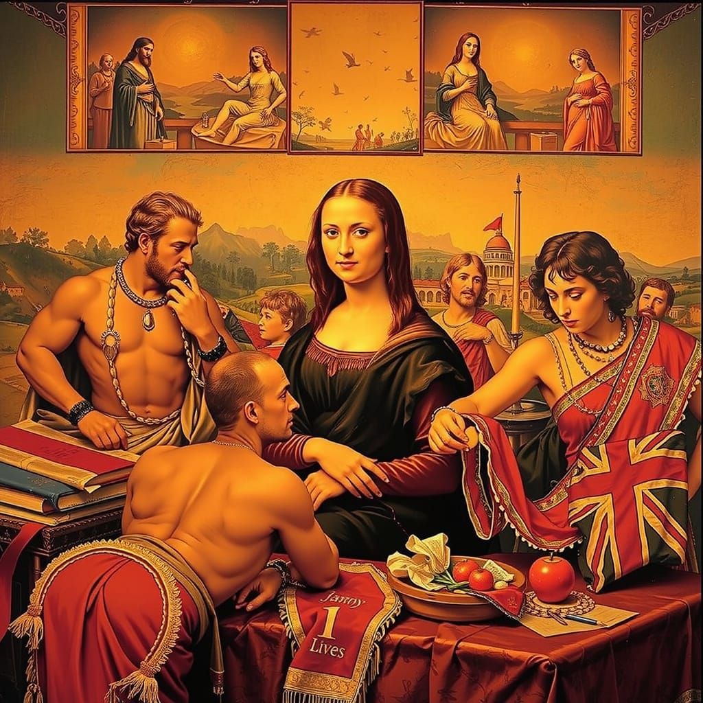 AI Rendition of the Mona Lisa