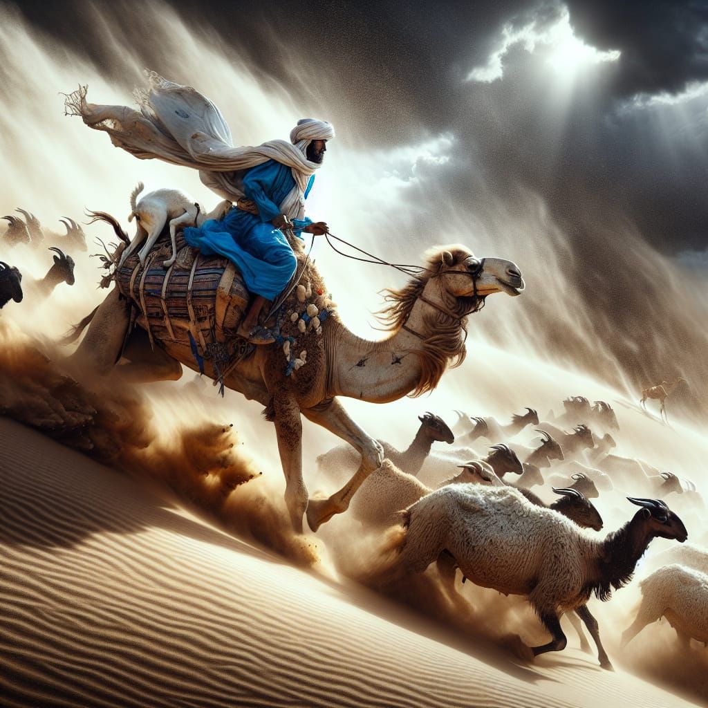 Just before the sandstorm