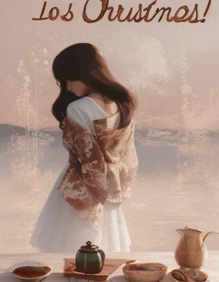 Ethereal Oriental Landscape in Whispery Brushstrokes