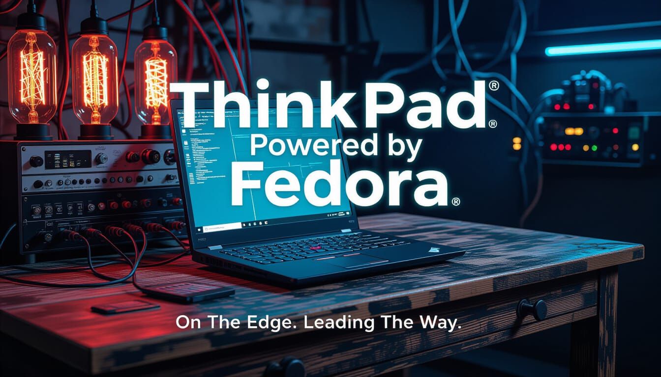 ThinkPad on Fedora in Retro-Futuristic Style