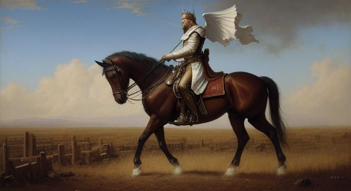 Heavenly White Horseman: An Odd Nerdrum Inspired Vision