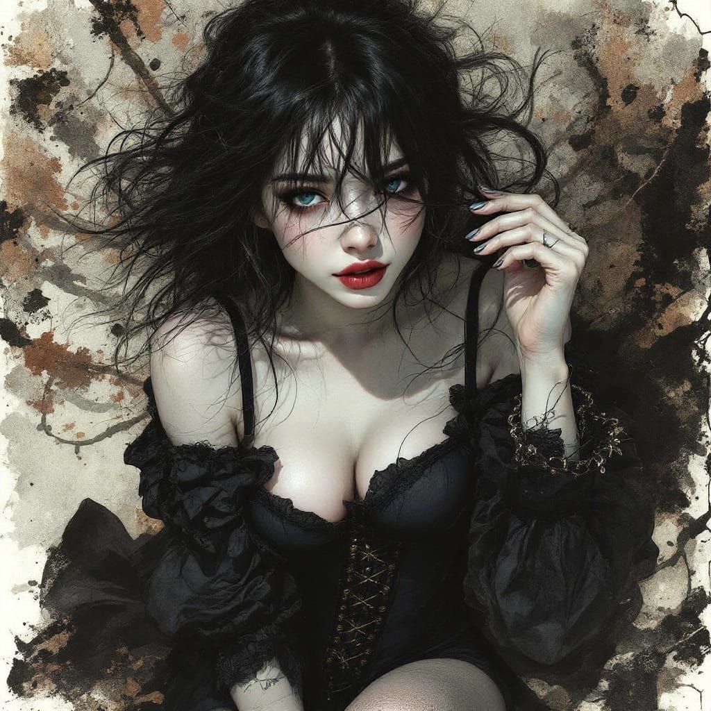 Hypermaximalist Gothic Punk Goddess