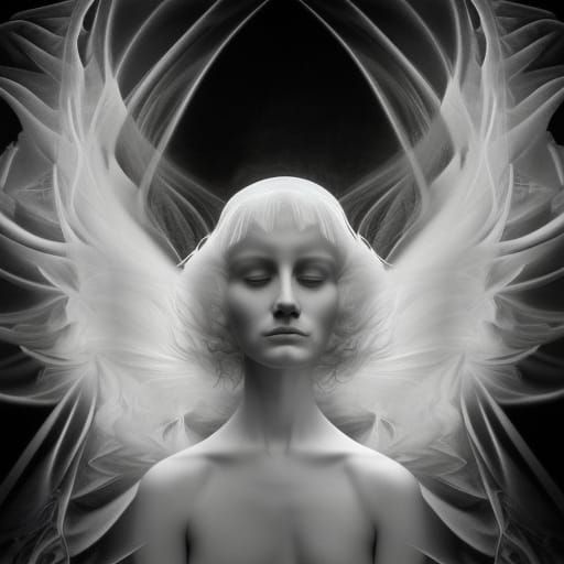 Angelic Apparition in Infrared Photography Style