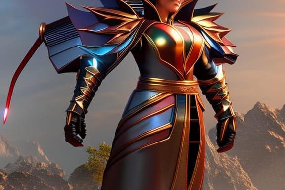 Female Bodybuilder as King of Fighters Character