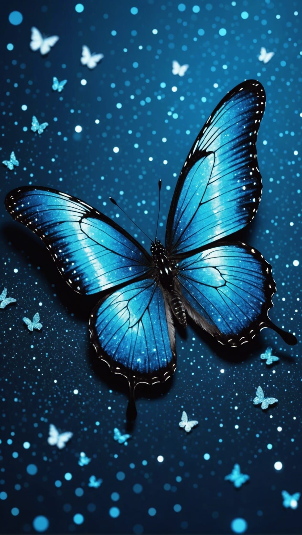 Glamorous Cosmic Butterfly Background Wallpaper