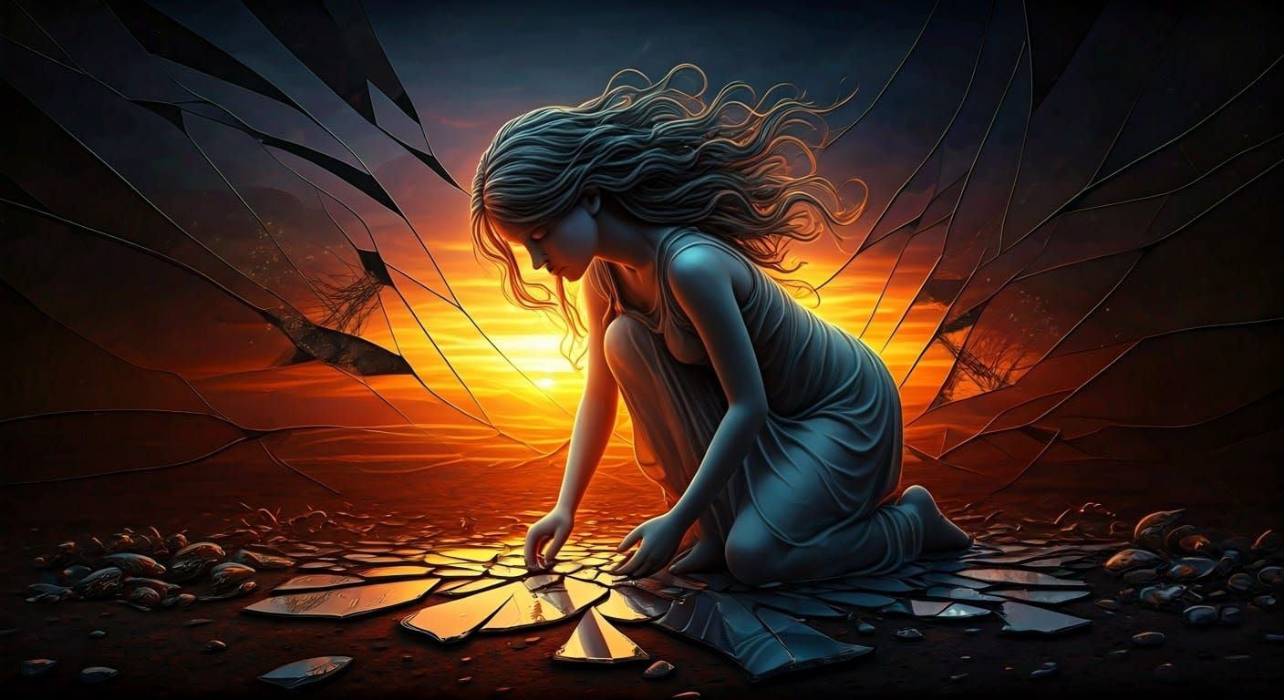 Surreal Fragmented Sculpture in Bio Art Style