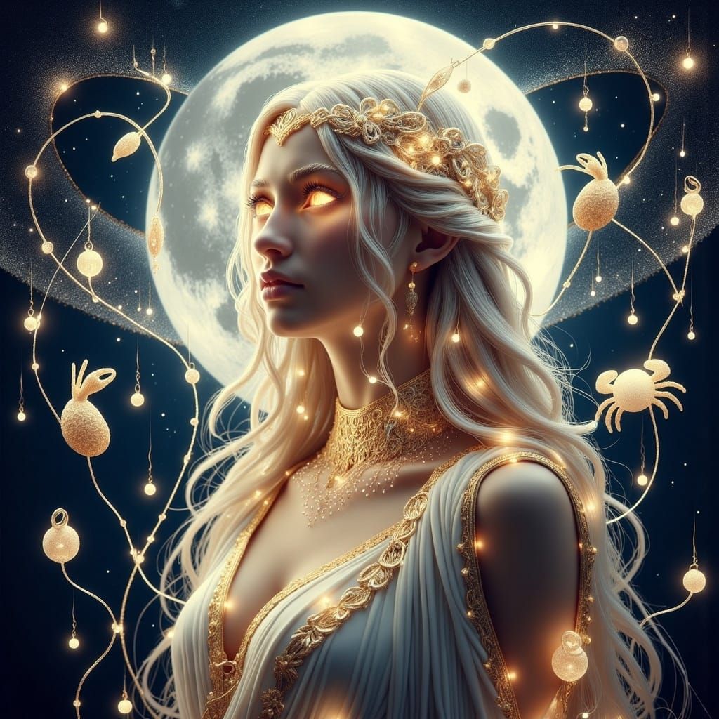 Nordic Goddess Hera Radiates Celestial Light