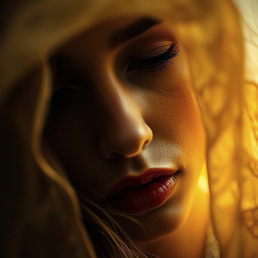 Expressive Portrait Inspired by Art Nouveau Masters