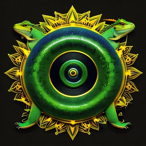 Lizard Teacher in a Hyperrealistic School Class