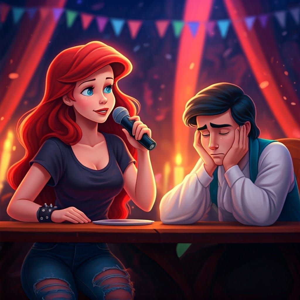 Ariel Rocks the Mic in a Vibrant Karaoke Night