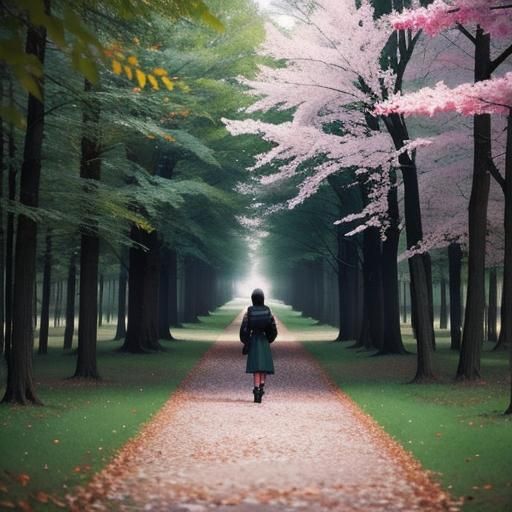 Solitary Figure Walking Away: Isolation Concept