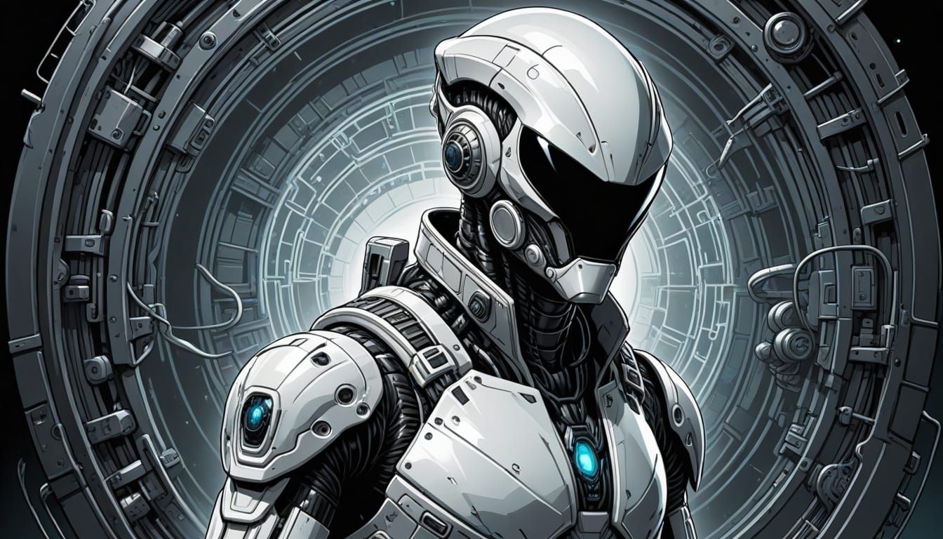 Space Spy in Full Gear, Inspired by Comic Book Art