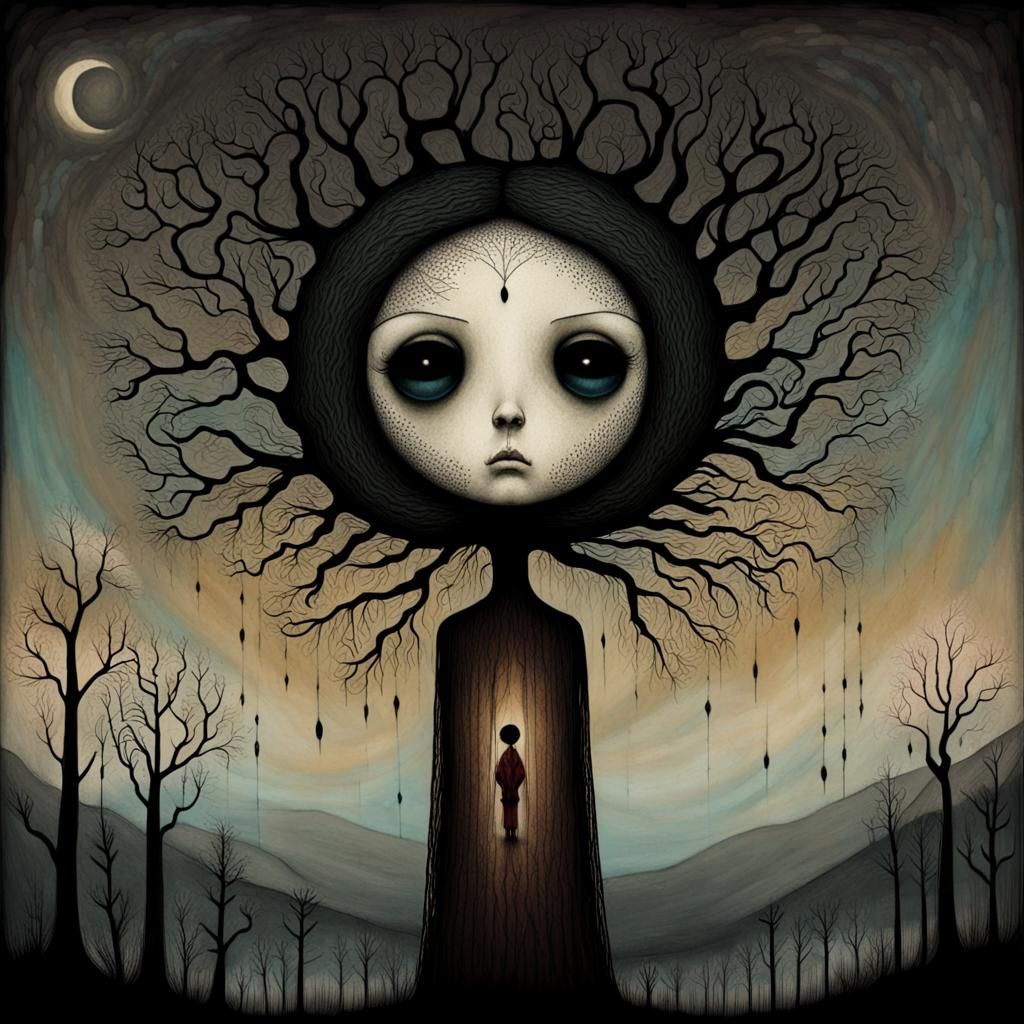 Surreal Image Conveying Despair and Sorrow