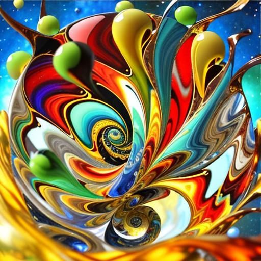 Photorealistic Spiral Galaxies with Murano Glass Shards