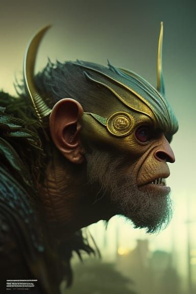 Mushroom Humanoid Portrait in Photorealistic Style