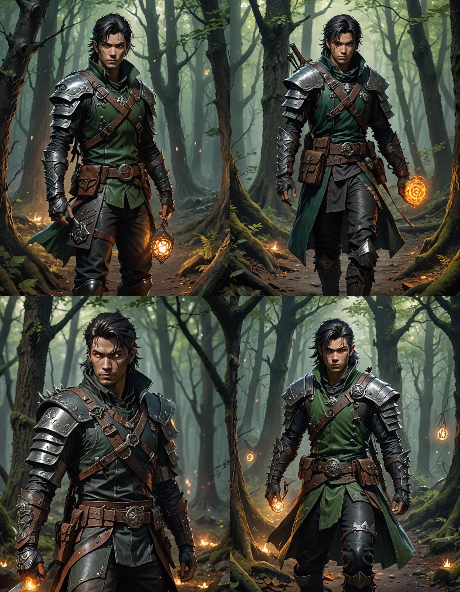 D&D Ranger Scouting Haunted Forest, Japanese Style