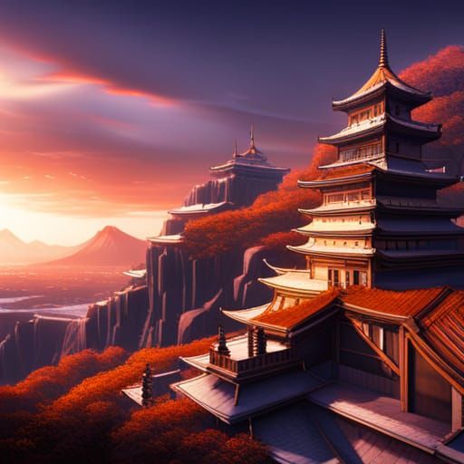 Naruto: Detailed Matte Painting in Deep Color