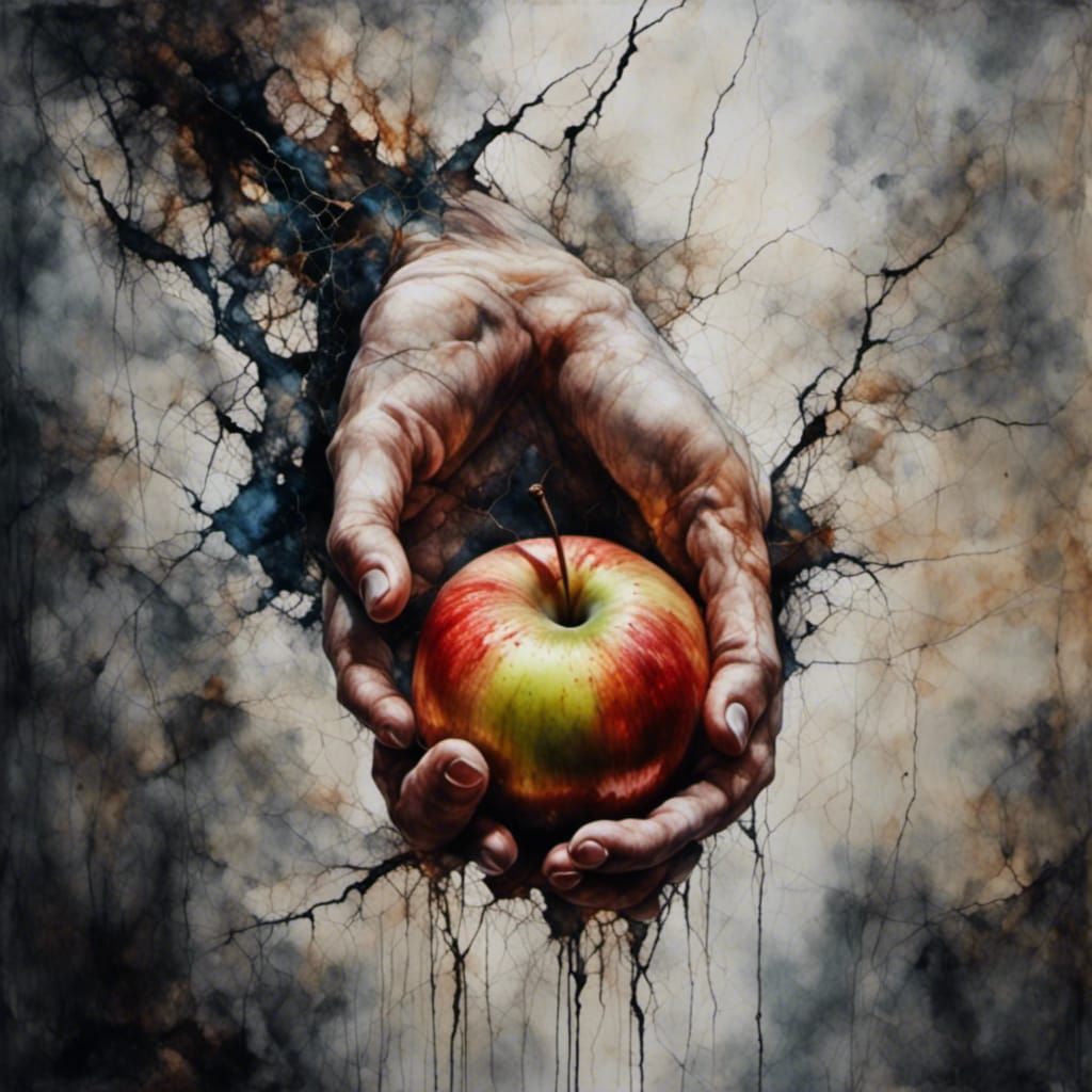 Hand and Apple with Dark Aura