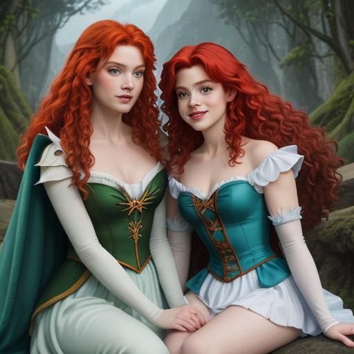 AI Image of Merida and Ariel