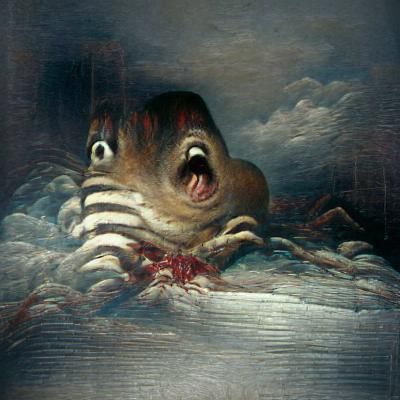 Terrifying Chipmunk in Dark Fantasy Style