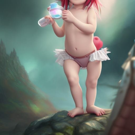 Anime Girl Portrait in Detailed Digital Painting