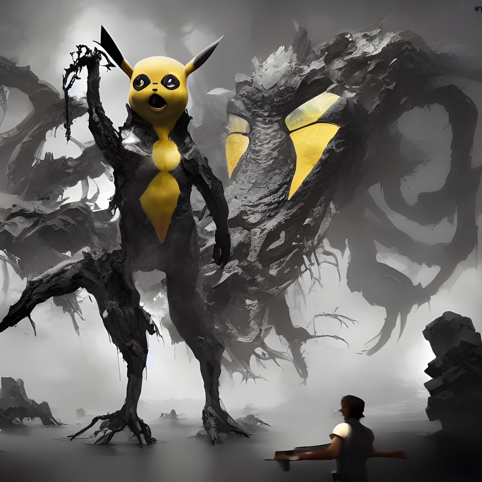 Hyperdetailed Pikachu Concept Art in Fantasycore Style