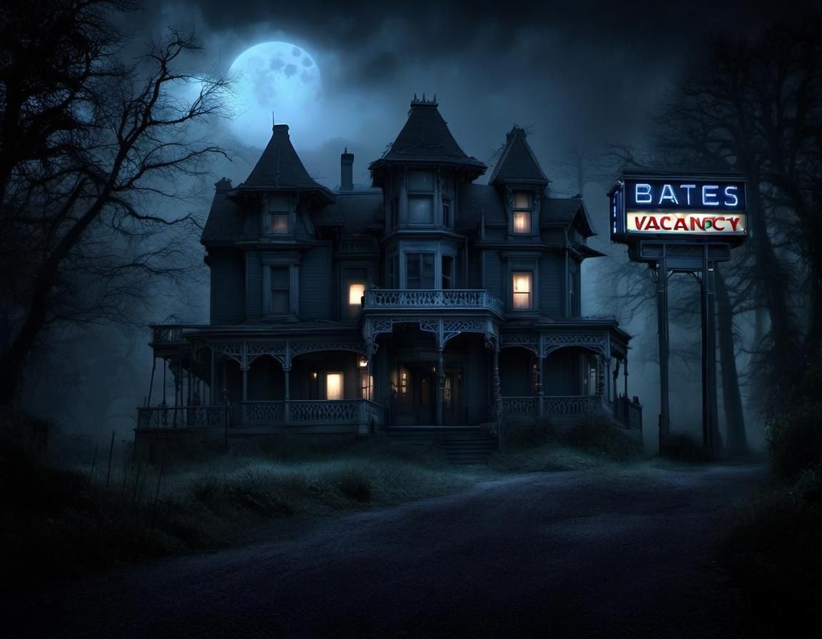 Bates Motel from "Psycho" Film by Alfred Hitchcock