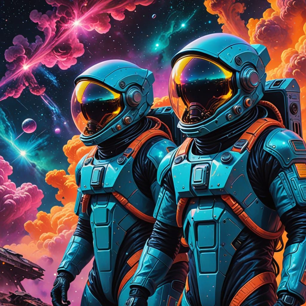 Retro-Futuristic Aliens Blast Off into the Lagoon Nebula