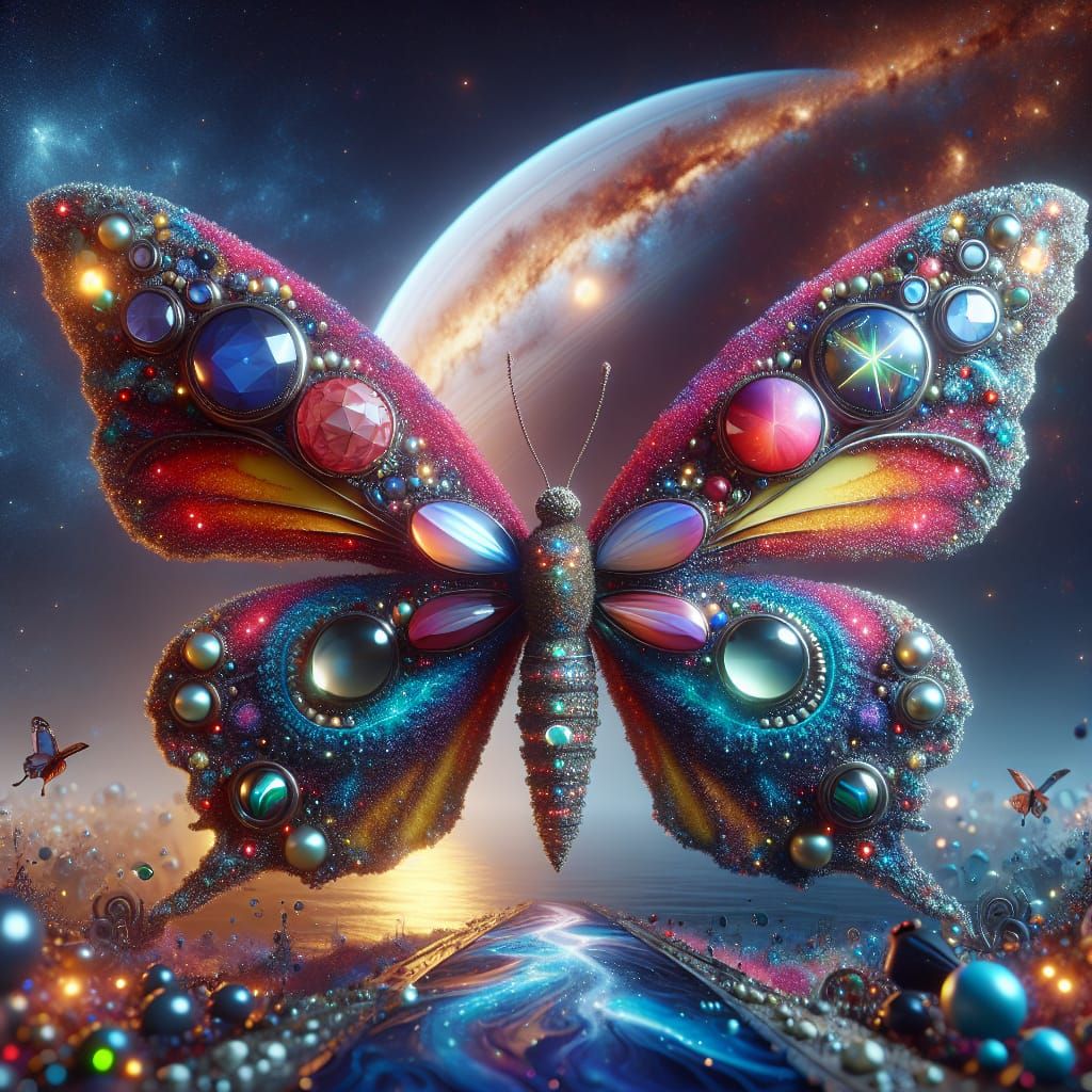 Jewel-Winged Butterfly Portal: A Maximalist Fantasy