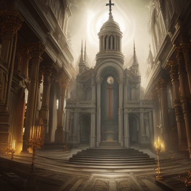 Epic Cinematic Church Digital Matte Painting