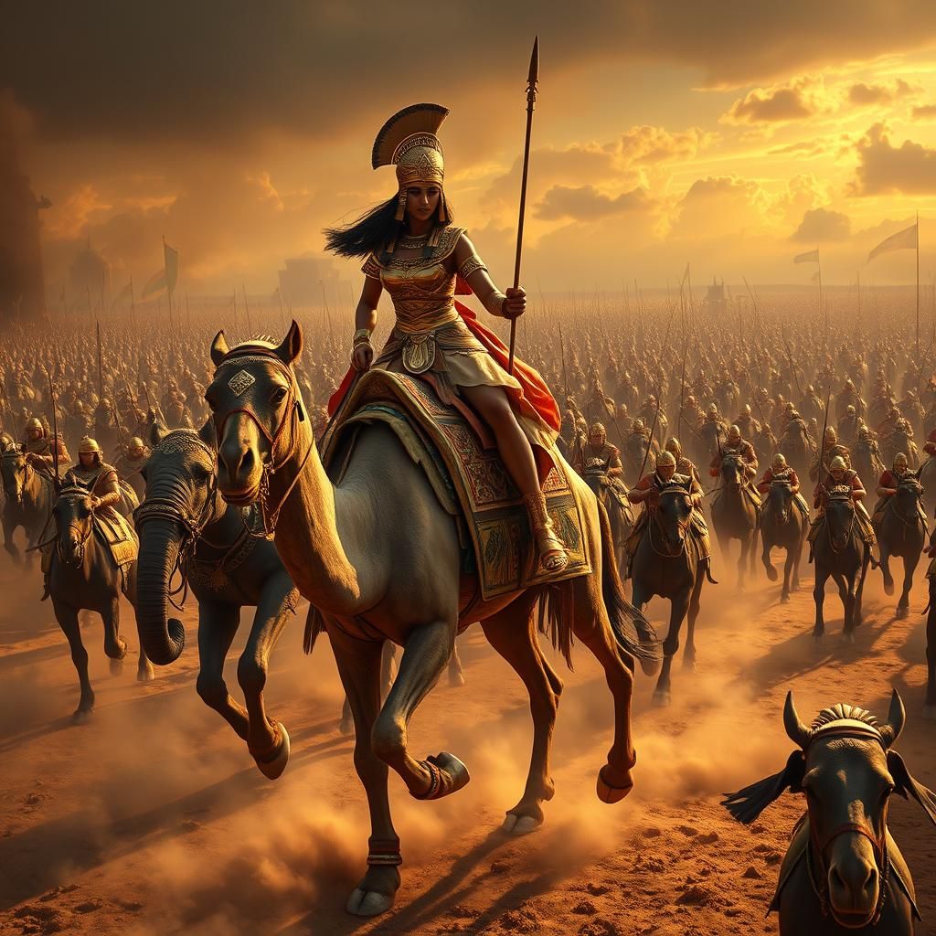 Egyptian Queen Leads Army in Epic Battle