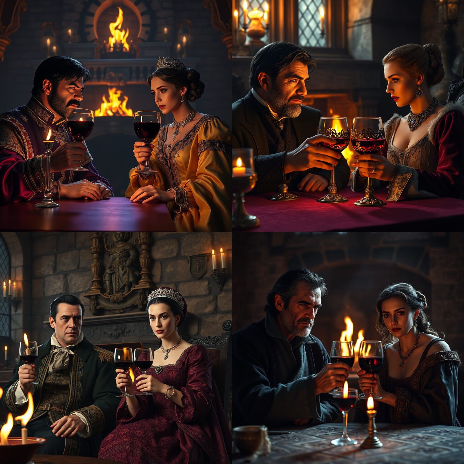 Hamlet: Claudius and Gertrude in Elsinore Castle