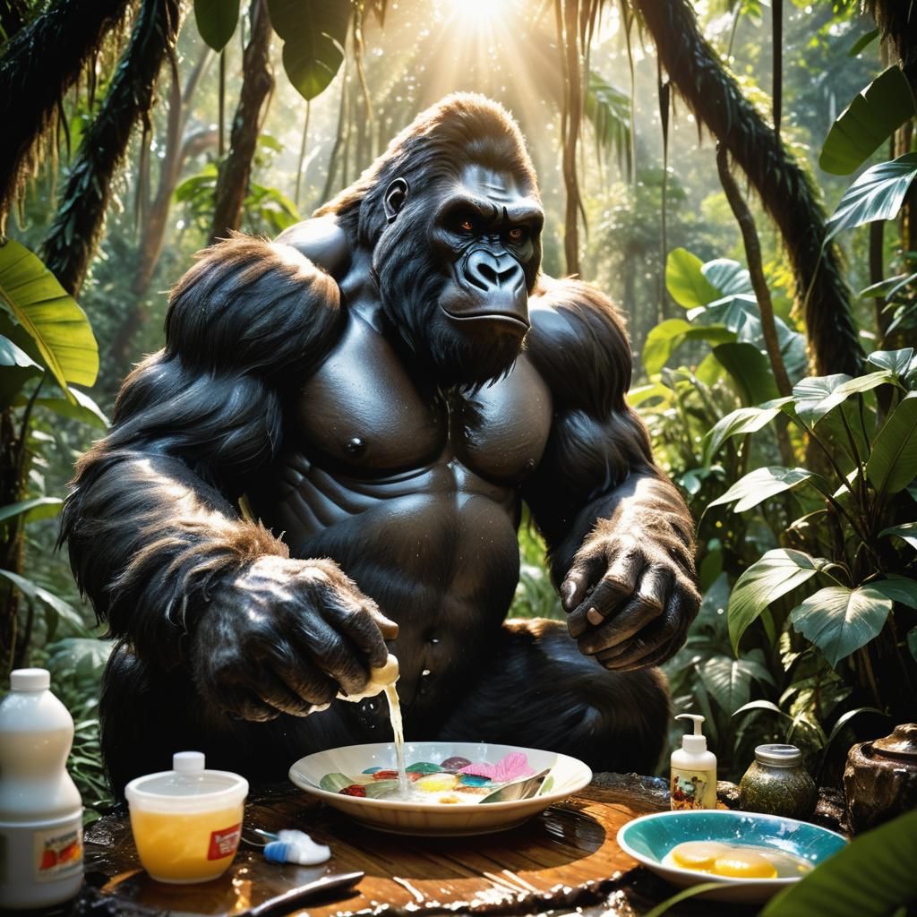 King Kong Washes Dishes: Hyperrealistic Wildlife Photography