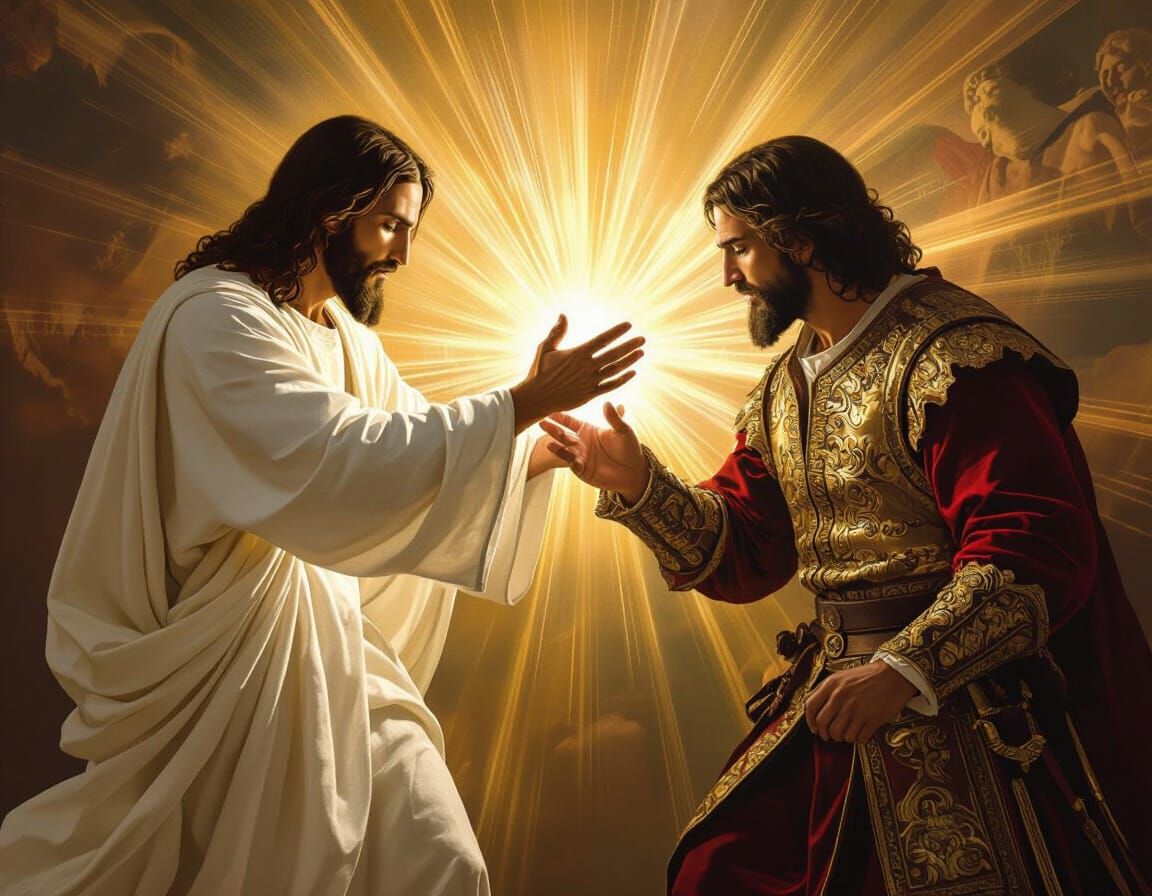 Jesus and Jacob in Michelangelo Style