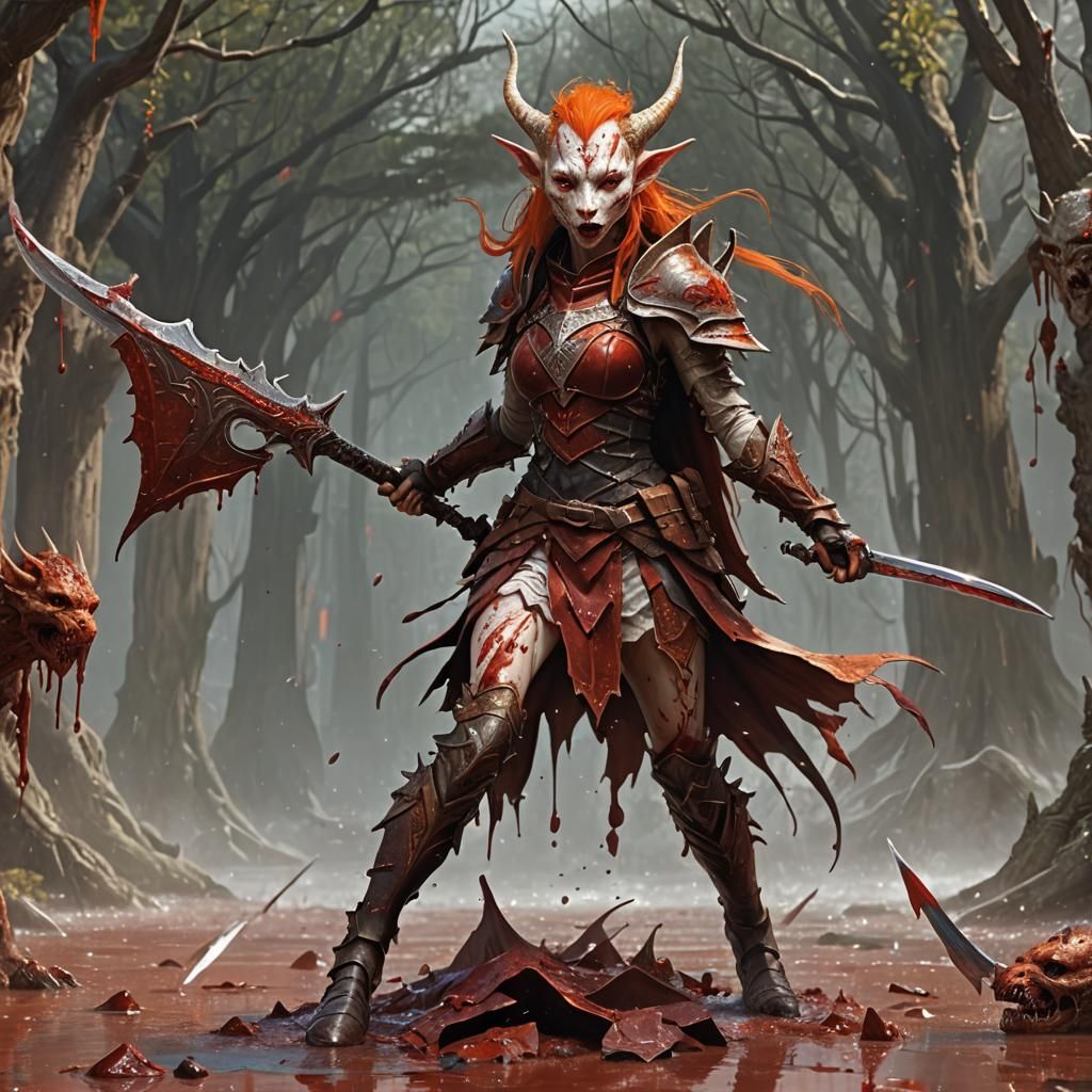 female elven/kobold warrior